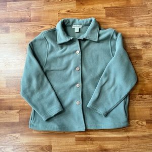 3/$20 Dress barn green fleece cardigan sweater